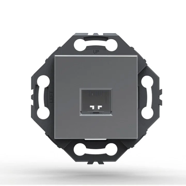 NORVIKA Prise RJ45 Gris Alu 