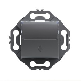 NORVIKA Sonnette de porte avec porte-étiquette Gris Alu 