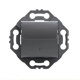 NORVIKA Sonnette de porte avec porte-étiquette Gris Alu 
