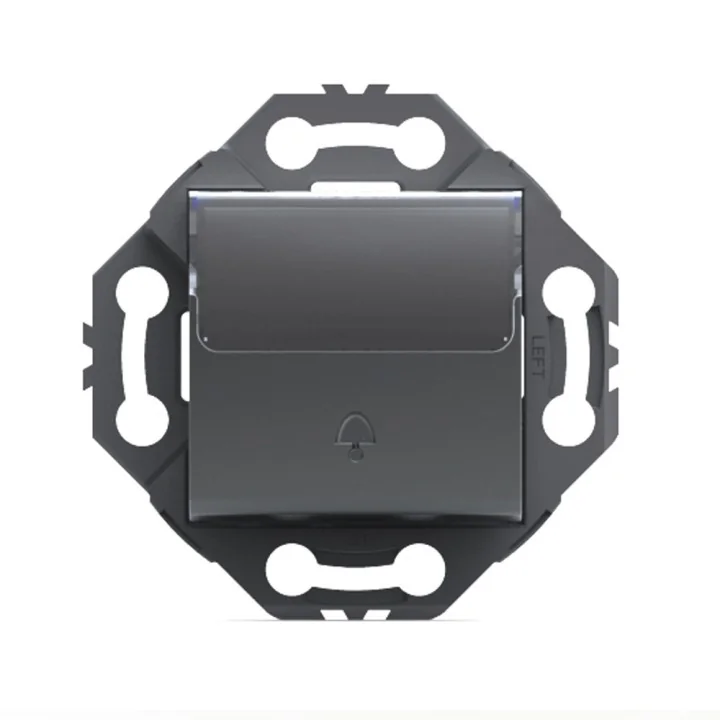 NORVIKA Sonnette de porte avec porte-étiquette Gris Alu 