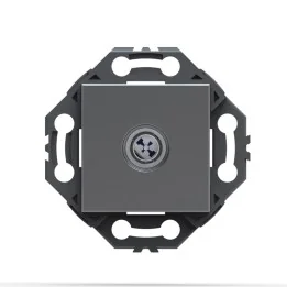 NORVIKA Prise satellite type F Gris Alu 