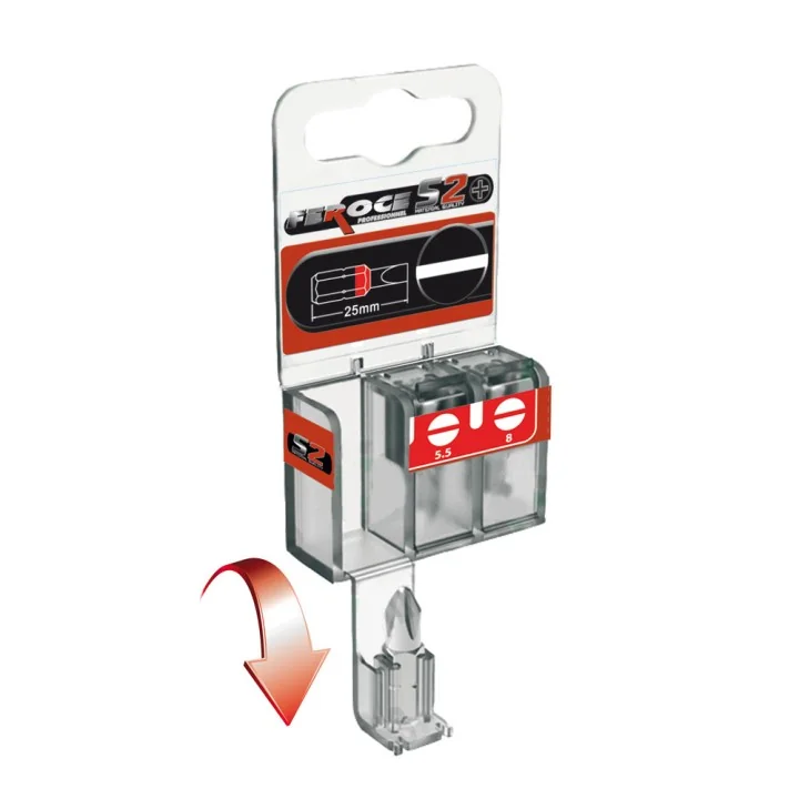 Jeu de 3 Embouts Plat 4.5/5.5/8 x25mm FEROCE