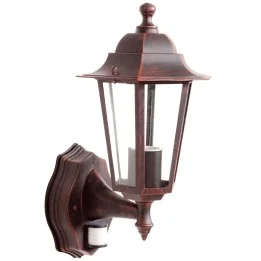 Applique Extérieure + Détecteur 60W E27 Fonte Rouille LOAN