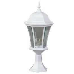Borne Lumineuse Extérieure 100W max E27 Fonte Blanche ADELA