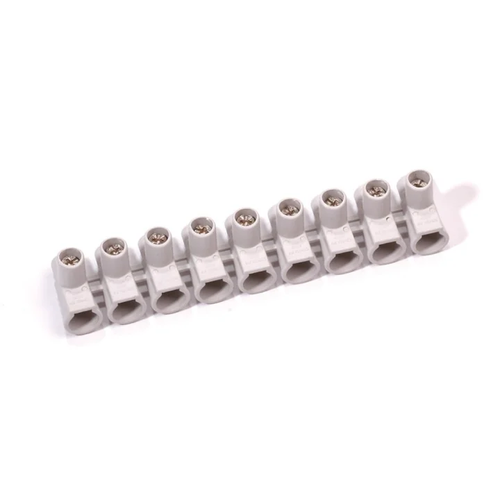 Lot de 10 barrettes de 9 connexions à vis unilatérale