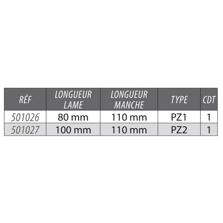 Tournevis Pozidriv Lame Traversante PZ1x80 mm KARX