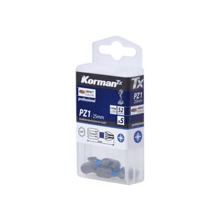 Jeu de 5 embouts PZ1 Torsion professional