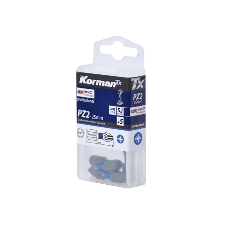 Jeu de 5 embouts PZ2 Torsion professional