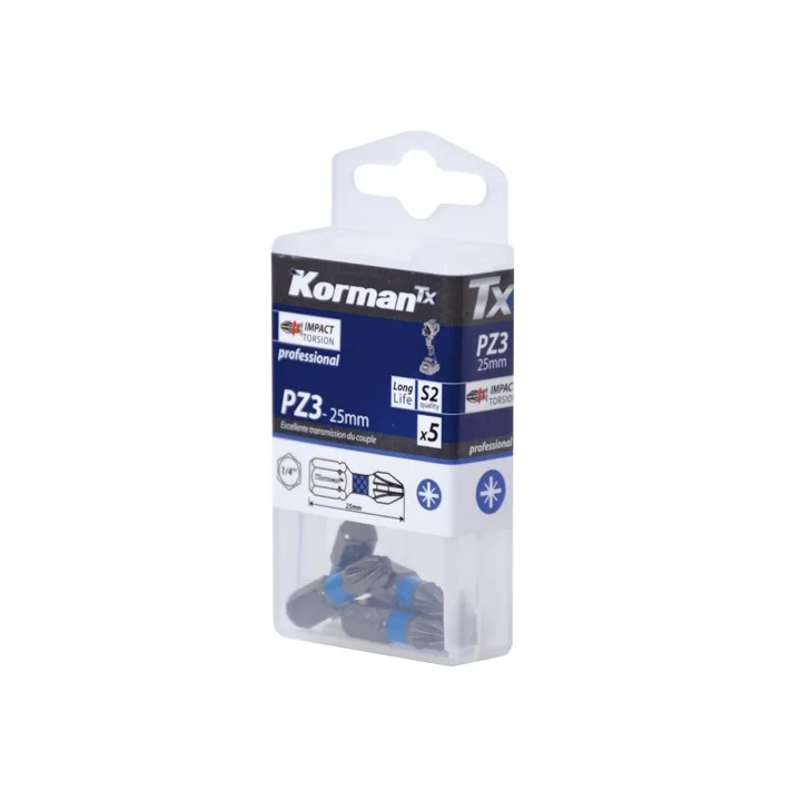 Jeu de 5 embouts PZ3 Torsion professional