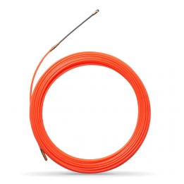 Tire fil nylon de 20m orange Ø4mm à embout interchangeable