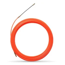 Tire fil nylon de 20m orange Ø4mm à embout interchangeable