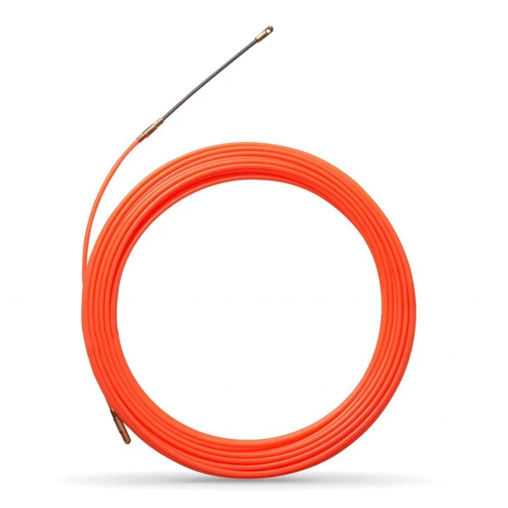 Tire fil nylon de 20m orange Ø4mm à embout interchangeable