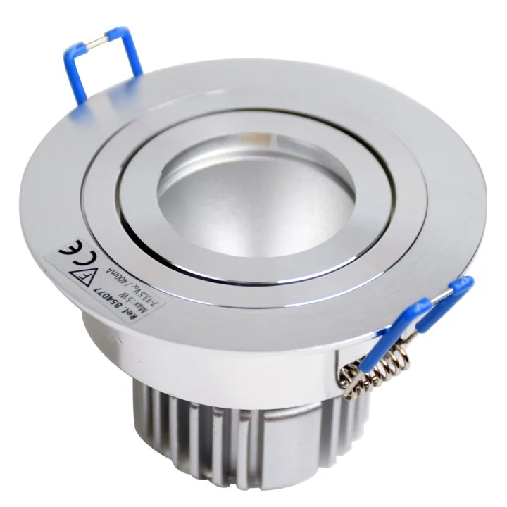 Spot Plafond 5W LED finition alu brossé