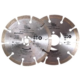 Jeu 2 lames diamant 125mm