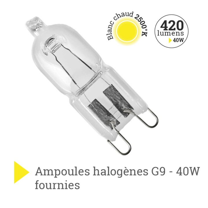 Patère orientable DAZEA 3 spots G9 3x40W