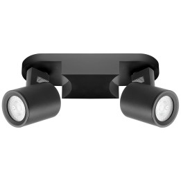 spot double noir 8w gu10 sans ampoule