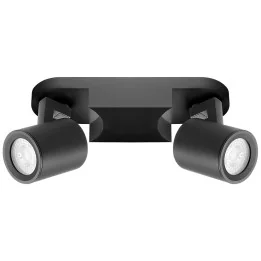 spot double noir 8w gu10 sans ampoule