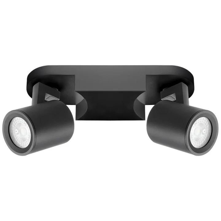 spot double noir 8w gu10 sans ampoule