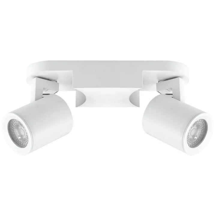 spot double blanc 8w gu10 sans ampoule