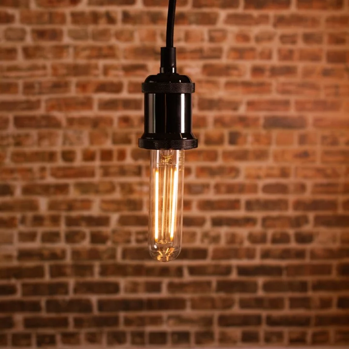 Ampoules LED Tube à filaments E27 2W blanc neutre - Verre ambré - variable