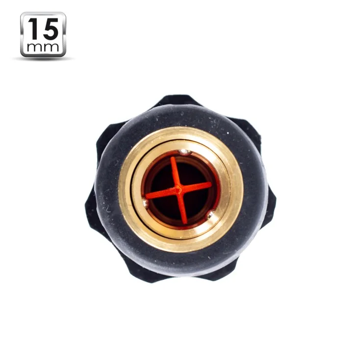Raccord rapide 15mm laiton + Stop