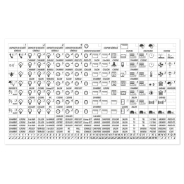 Planche d'etiquettes pour tableau electrique