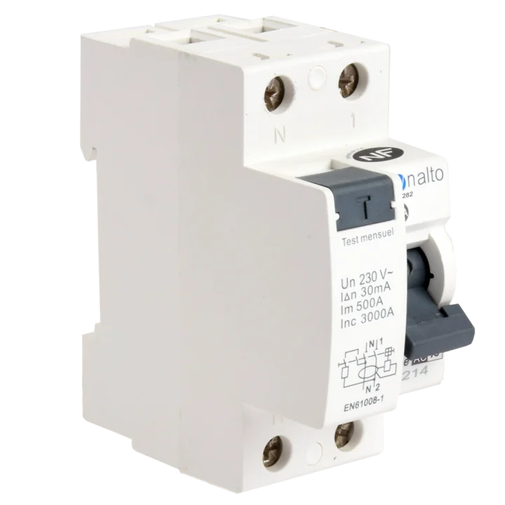 Interrupteur différentiel 1P+N 30mA, 40A type AC