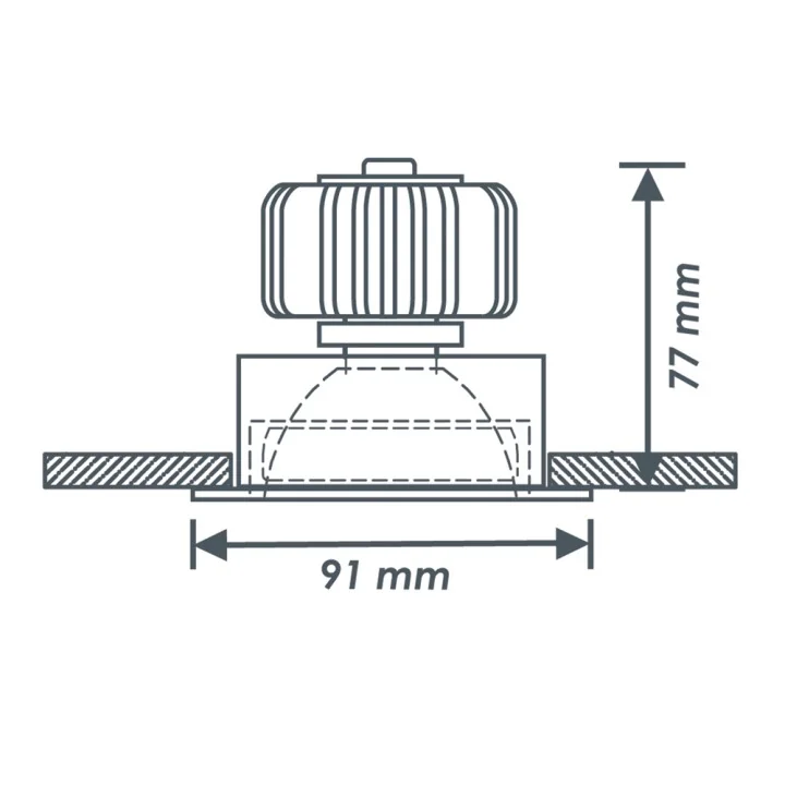 Spot encastré orientable rond à LED 5 W