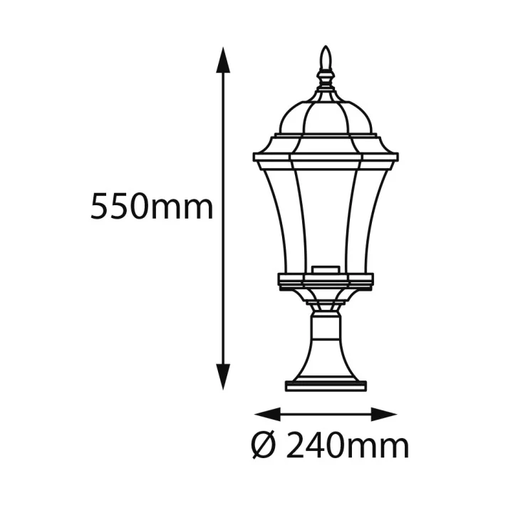 Borne Extérieur E27 max 100W noir - ADELA