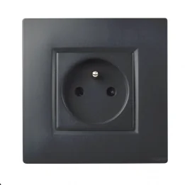NOANE Prise Murale Encastrable 2P+T 16A Complète Anthracite