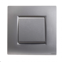 NOANE Interrupteur Va et Vient 10A Complet Gris Alu