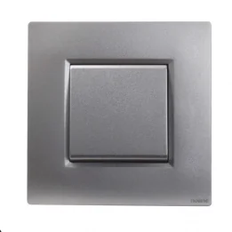 NOANE Interrupteur Va et Vient 10A Complet Gris Alu