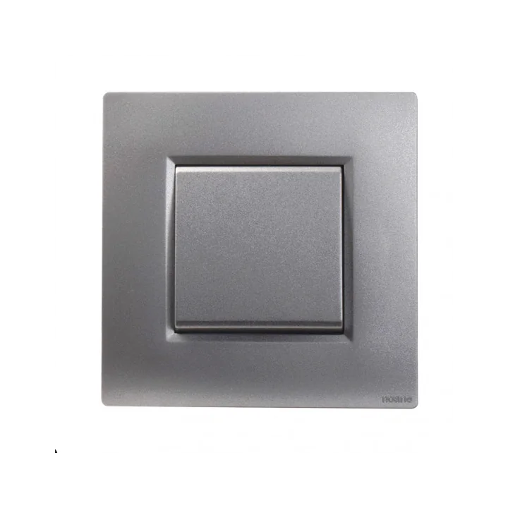 NOANE Interrupteur Va et Vient 10A Complet Gris Alu