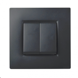 NOANE Interrupteur Va et Vient Double 10A Complet Anthracite