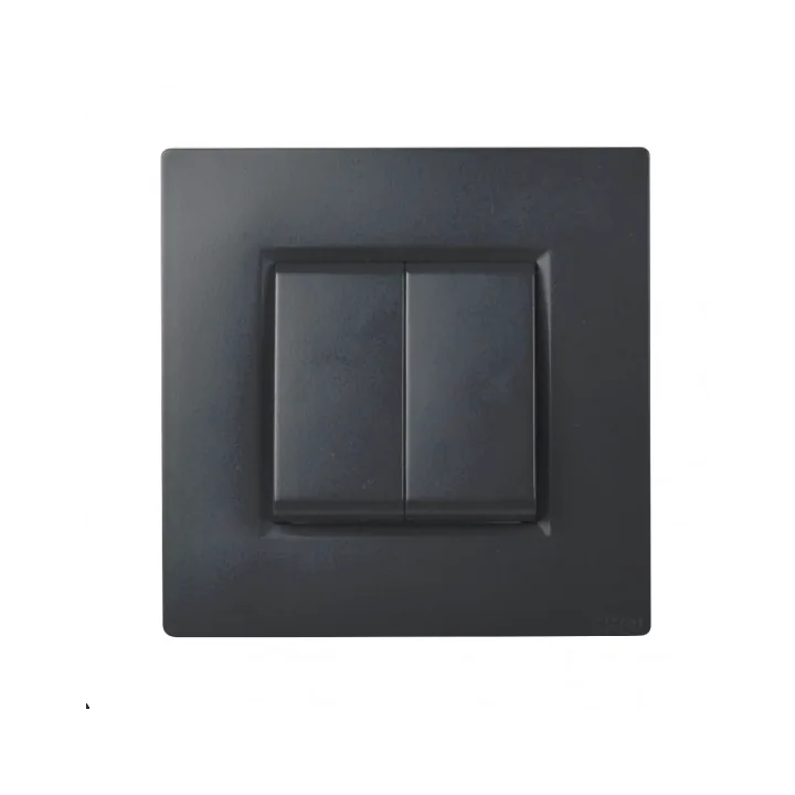 NOANE Interrupteur Va et Vient Double 10A Complet Anthracite