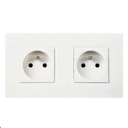NOANE Double Prise Murale Encastrable 2P+T Complete Blanche