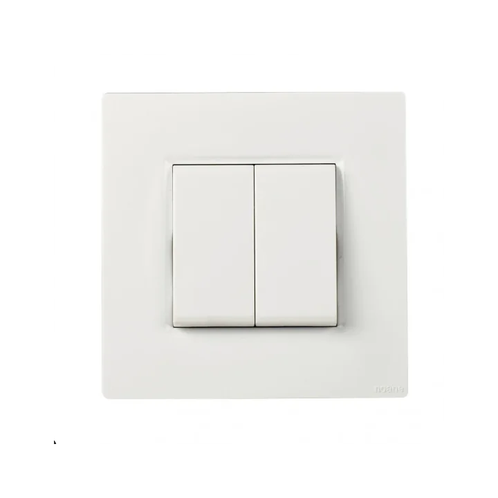 NOANE Interrupteur Va et Vient Double 10A Complet Blanc