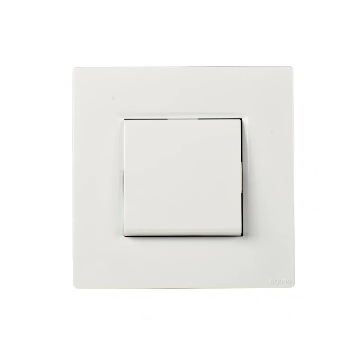 NOANE Interrupteur Poussoir 10A Complet Blanc