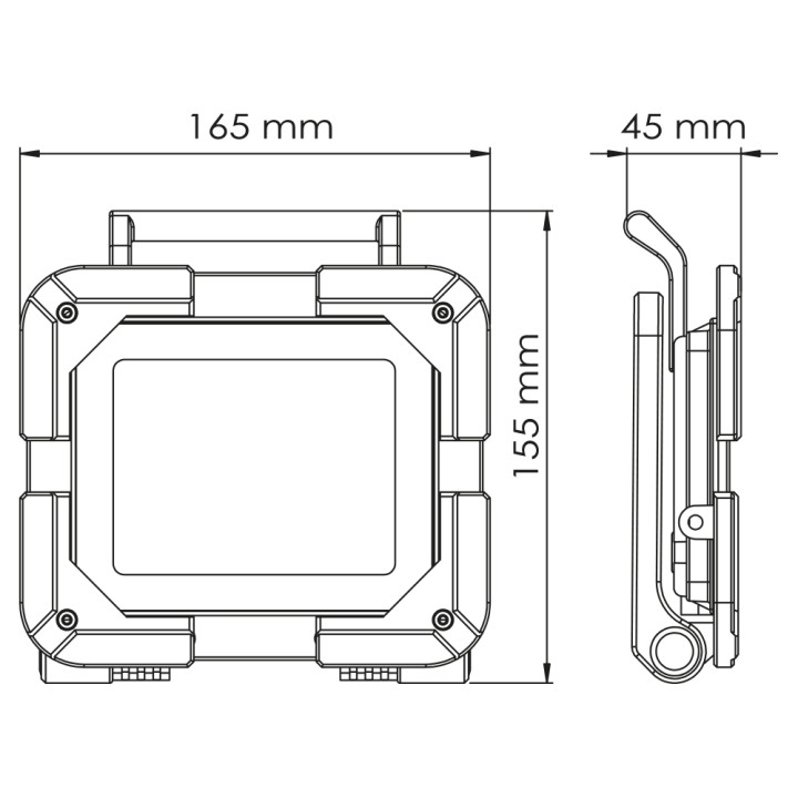 Projecteur de Chantier LED Extra Plat 30W IP65 NALTO