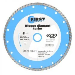 Disque Diamant Turbo 230mm