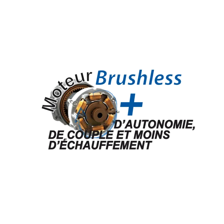 Meuleuse d’angle sans fil à moteur Brushless 18V li-ion