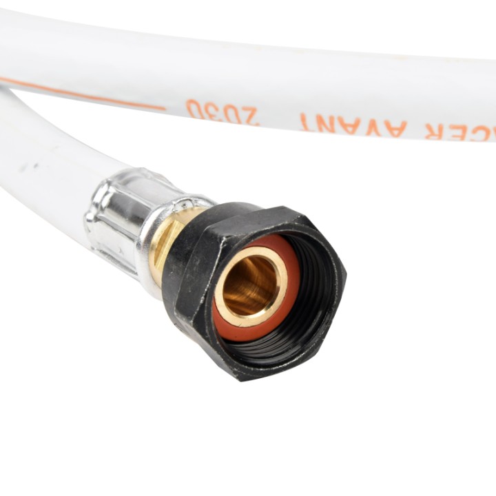 Tuyau Flexible Armé Blanc 1.5m Pour Barbecue Gaz