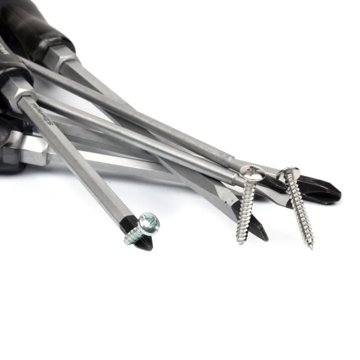 Tournevis Cruciforme Lame Traversante Electricien Non Isolé Long Lame Traversante PH1x200mm KARX