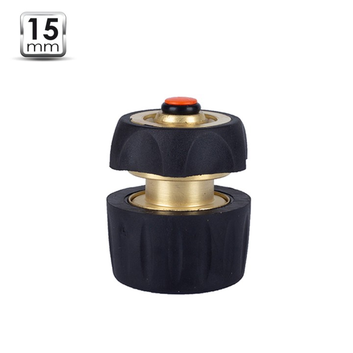 Raccord rapide 15mm laiton + Stop