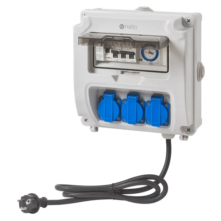 Coffret Electrique Piscine Hors Sol Filtration - Horloge Mécanique - 3 prises - NALTO