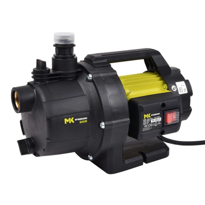Pompe de Surface 800W Auto amorçante Mc KERSON + Kit d'Aspiration 7m Ø25mm avec Crépine STEINER