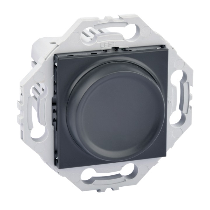 Variateur Rotatif Universel Compatible LED Anthracite NOANE