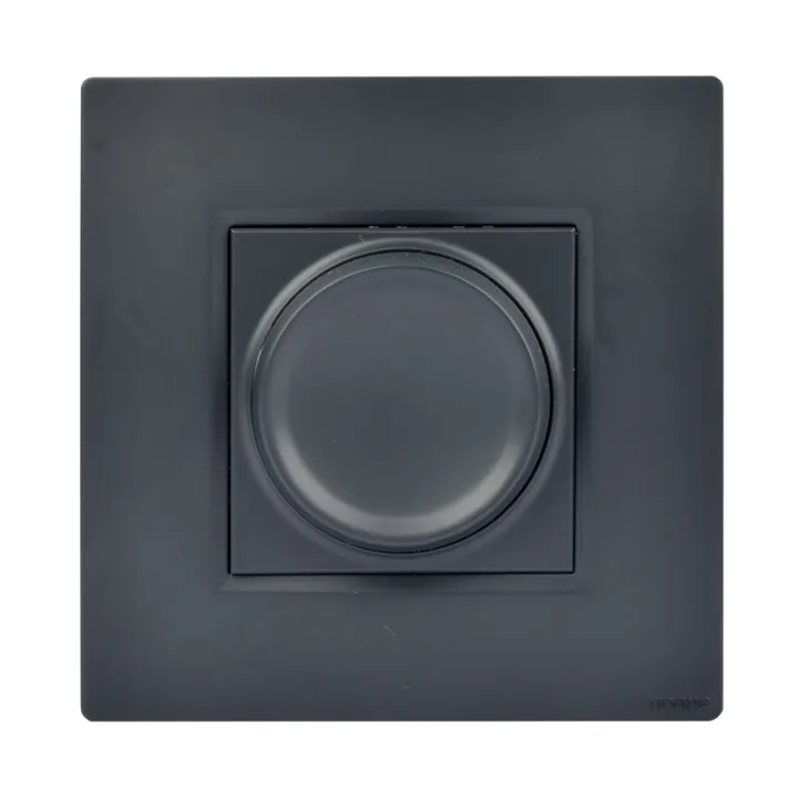 Variateur Rotatif Universel Compatible LED Anthracite NOANE