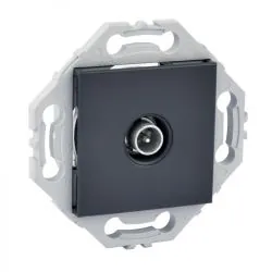 Prise TV Murale Simple Type F Anthracite NOANE