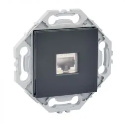Prise RJ45 Murale Cat. 6 Simple Anthracite NOANE